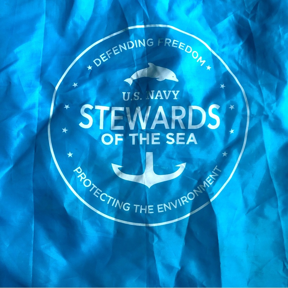 US Navy Stewards of the Sea bag - very pretty bag with its own carry pouch